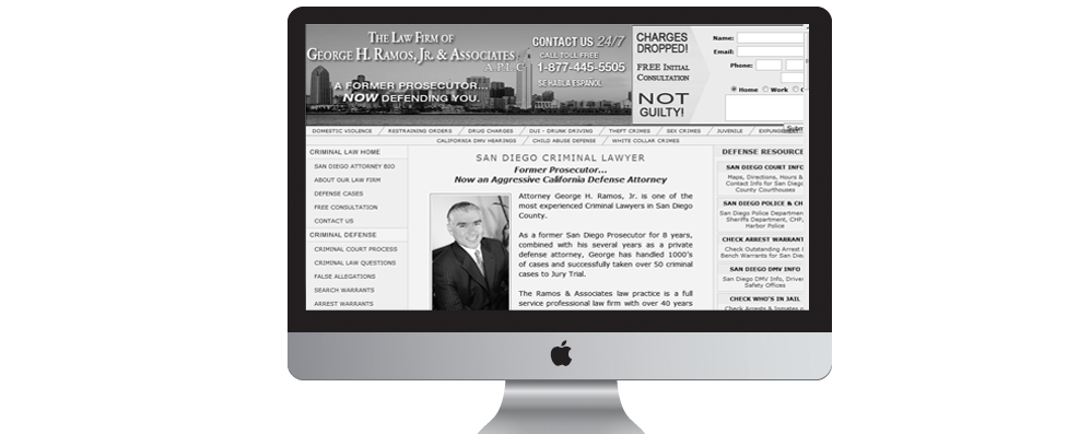 web design for attorney ramos
